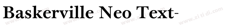 Baskerville Neo Text字体转换